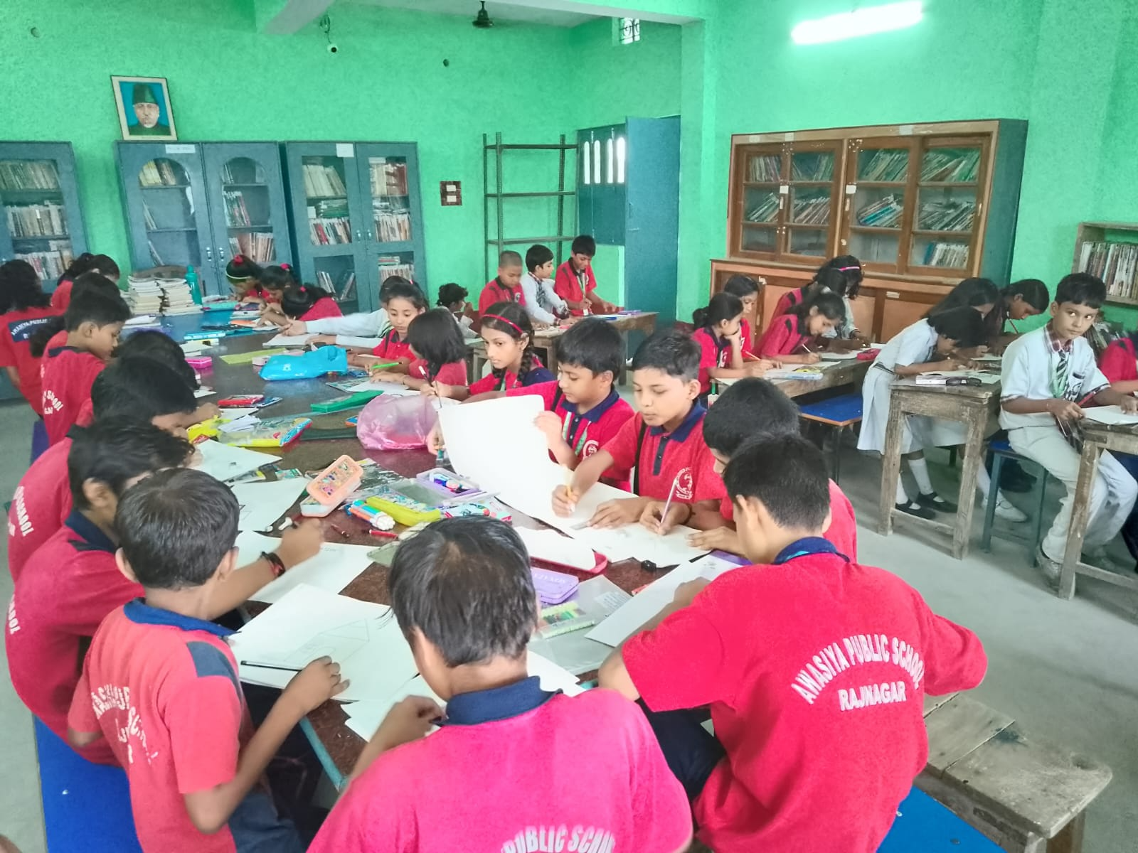 Drawing competition at Awasiya Public School